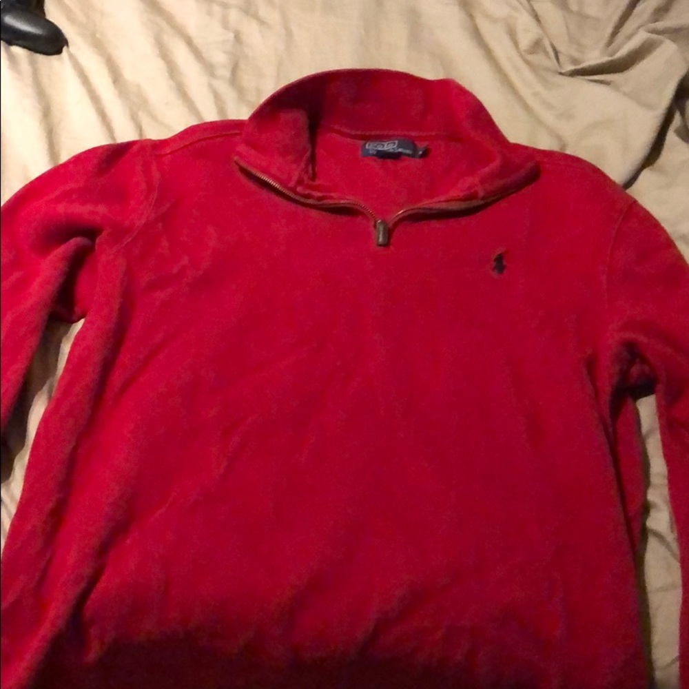 Red 1/4 Zip Polo Ralph Lauren